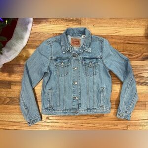 Levi's Classic Trucker Blue Denim Jacket Womens Size Large